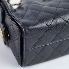 Chanel Mini 25 Caviar GHW Black 2025 Microchip