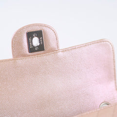 Chanel Mini Rectangular Chevron Caviar Rose Gold Iridescent