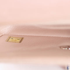 Chanel Mini Rectangular Chevron Caviar Rose Gold Iridescent