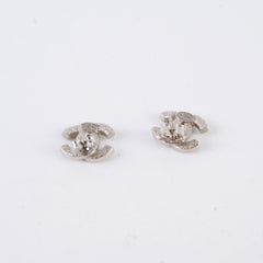 Chanel CC Logo Rhinestone Earrings Costume Jewellery