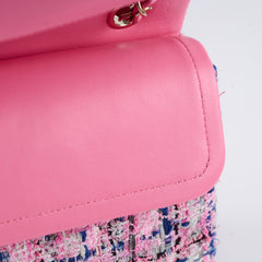 Chanel Classic Flap Medium/Large Pink Tweed