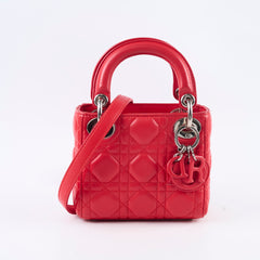 Christian Dior Lady Dior Micro Red