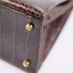 Hermes Vintage Kelly 29 Croc - M Circle Square 1983