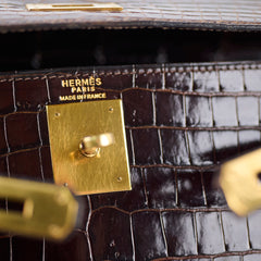Hermes Vintage Kelly 29 Croc - M Circle Square 1983