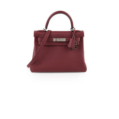 Hermes Kelly 28 Rouge H Togo PHW K Stamp