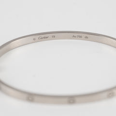 Cartier Love Bracelet White Gold Size 19