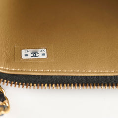 Chanel Box Vanity Case Small Pearl Chain Black