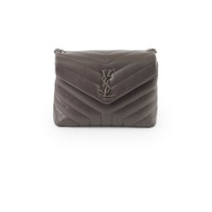 Saint Laurent Loulou Matelasse Small Shoulder bag Grey