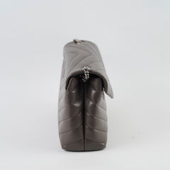 Saint Laurent Loulou Matelasse Small Shoulder bag Grey