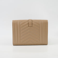 Saint Laurent Envelope Flap Pouch Beige