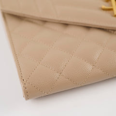 Saint Laurent Envelope Flap Pouch Beige