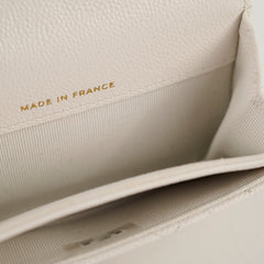 Chanel White Caviar Cardholder (microchip)