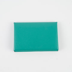 Hermes Epson Calvi Cardholder Vert Verone C Stamp