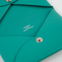 Hermes Epson Calvi Cardholder Vert Verone C Stamp
