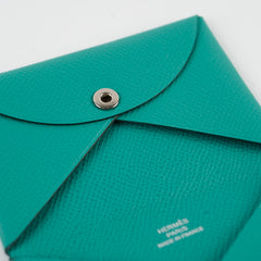 Hermes Epson Calvi Cardholder Vert Verone C Stamp