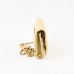 Chanel Caviar 23A Wallet On Chain LGHW Light Yellow Microchipped