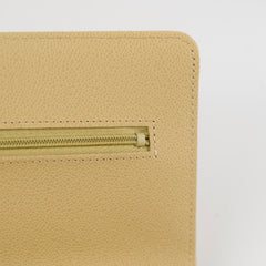 Chanel Caviar 23A Wallet On Chain LGHW Light Yellow Microchipped