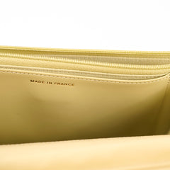 Chanel Caviar 23A Wallet On Chain LGHW Light Yellow Microchipped