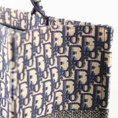 Dior Large Book Tote Navy Oblique