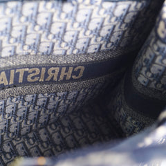 Dior Large Book Tote Navy Oblique