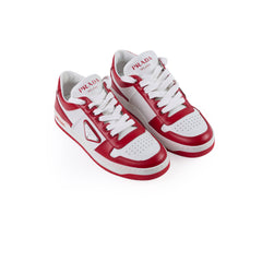 Prada Red and White Downtown Sneakers Womens 35