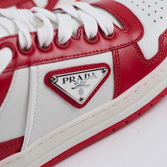 Prada Red and White Downtown Sneakers Womens 35