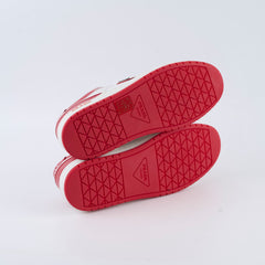 Prada Red and White Downtown Sneakers Womens 35
