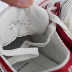 Prada Red and White Downtown Sneakers Womens 35