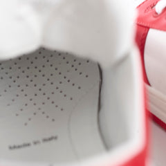 Prada Red and White Downtown Sneakers Womens 35