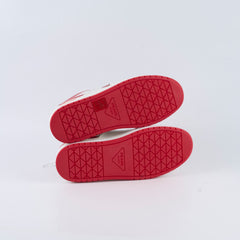 Prada Red and White Downtown Sneakers Womens 35