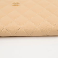 Chanel Long Caviar Beige Wallet