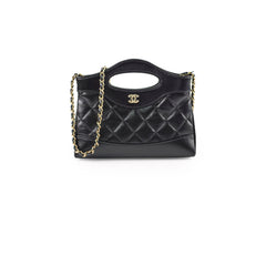 Chanel Nano 31 Shopping Tote Calfskin Black Microchip