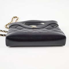 Chanel Nano 31 Shopping Tote Calfskin Black Microchip