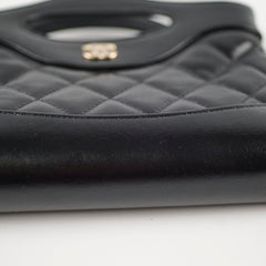 Chanel Nano 31 Shopping Tote Calfskin Black Microchip