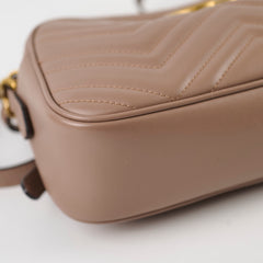 Gucci Marmont Small Camera Pink Beige Bag