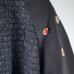Chanel 22A Black Jewllery Coat Size 40