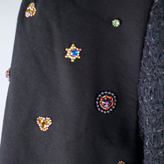 Chanel 22A Black Jewllery Coat Size 40