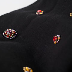 Chanel 22A Black Jewllery Coat Size 40