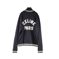 Celine Varsity Jacket Black/White Stripes - Size XXL