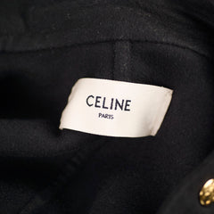 Celine Black Cashmere Coat Size Medium