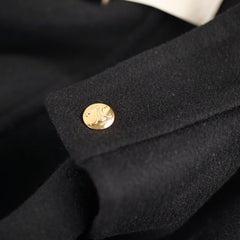 Celine Black Cashmere Coat Size Medium