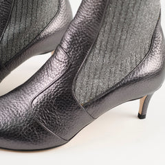 Fendi Rockoko Ankle Boots Silver Size 38