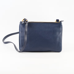 Prada Vitello Daino Phenix Crossbody Bag Navy Blue