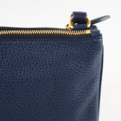 Prada Vitello Daino Phenix Crossbody Bag Navy Blue