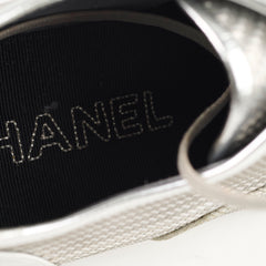 Chanel Silver Lace Up Brogues Size 37.5