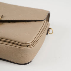 Louis Vuitton Pochette Metis Empriente Taupe Beige