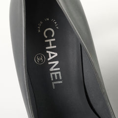 Chanel Camelia Grey/ Black Pumps Size 37.5