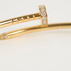 Cartier Juste Un Clou JUC Bracelet Yellow Gold with Diamonds Size 19