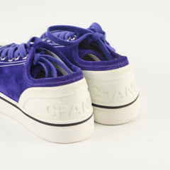 Chanel Purple Suede Sneakers Size 37.5