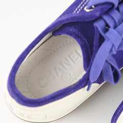 Chanel Purple Suede Sneakers Size 37.5